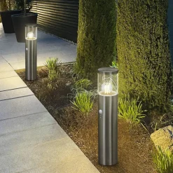 LEDVANCE Tuinpadverlichting Classic Ebro, roestvrij staal, sensor