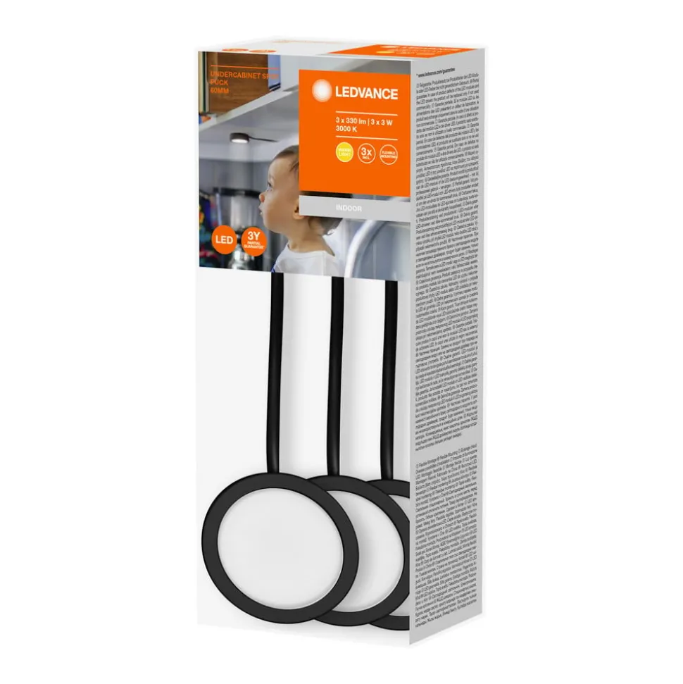 LEDVANCE Undercabinet Puck meubelspot per 3 zwart