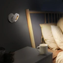 LEDVANCE Venus LED wandspot, 3.000 K, schakelaar, wit