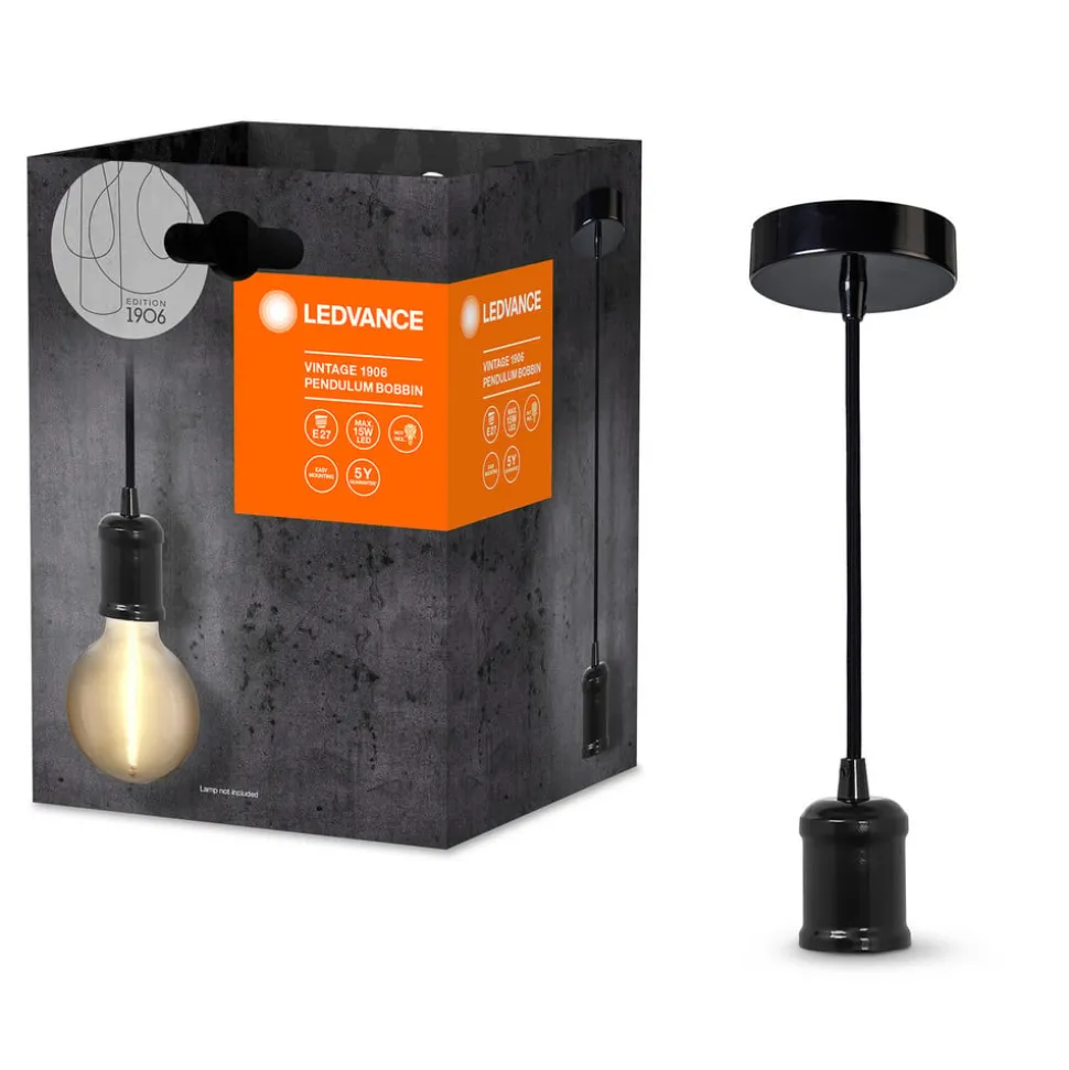 LEDVANCE Vintage 1906 Bobbin hanglamp, zwart