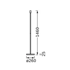 LEDVANCE vloerlamp Decor Stick E27, hoogte 146cm, beige