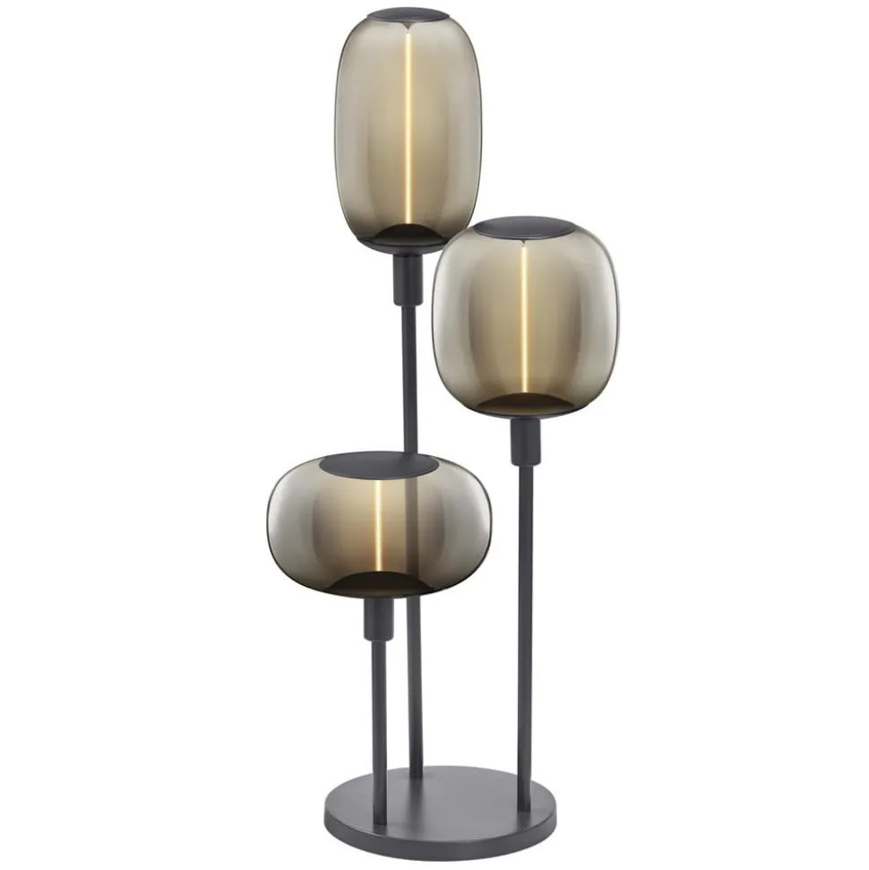LEDVANCE vloerlamp Decor Stick 3-lamps. Hoogte 78cm, donkergrijs