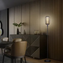 LEDVANCE vloerlamp Decor Stick E27, hoogte 146cm, donkergrijs