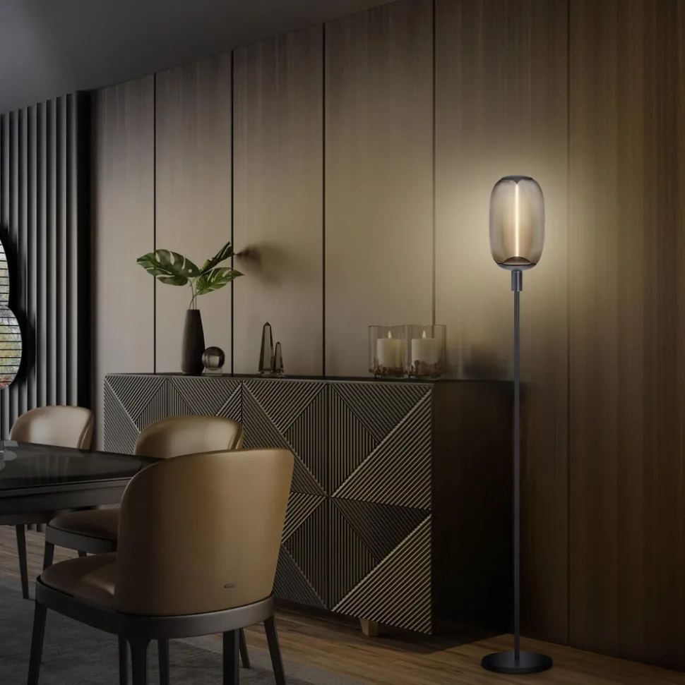 LEDVANCE vloerlamp Decor Stick E27, hoogte 146cm, donkergrijs