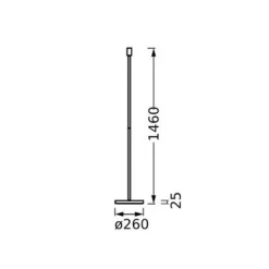 LEDVANCE vloerlamp Decor Stick E27, hoogte 146cm, donkergrijs