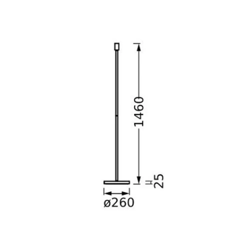 LEDVANCE vloerlamp Decor Stick E27, hoogte 146cm, donkergrijs