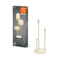 LEDVANCE vloerlamp Decor Stick 3-lamps. Hoogte 78cm, beige