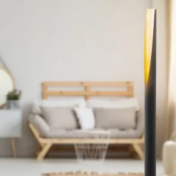 LED-voetlamp Barbotto in zwart/goud