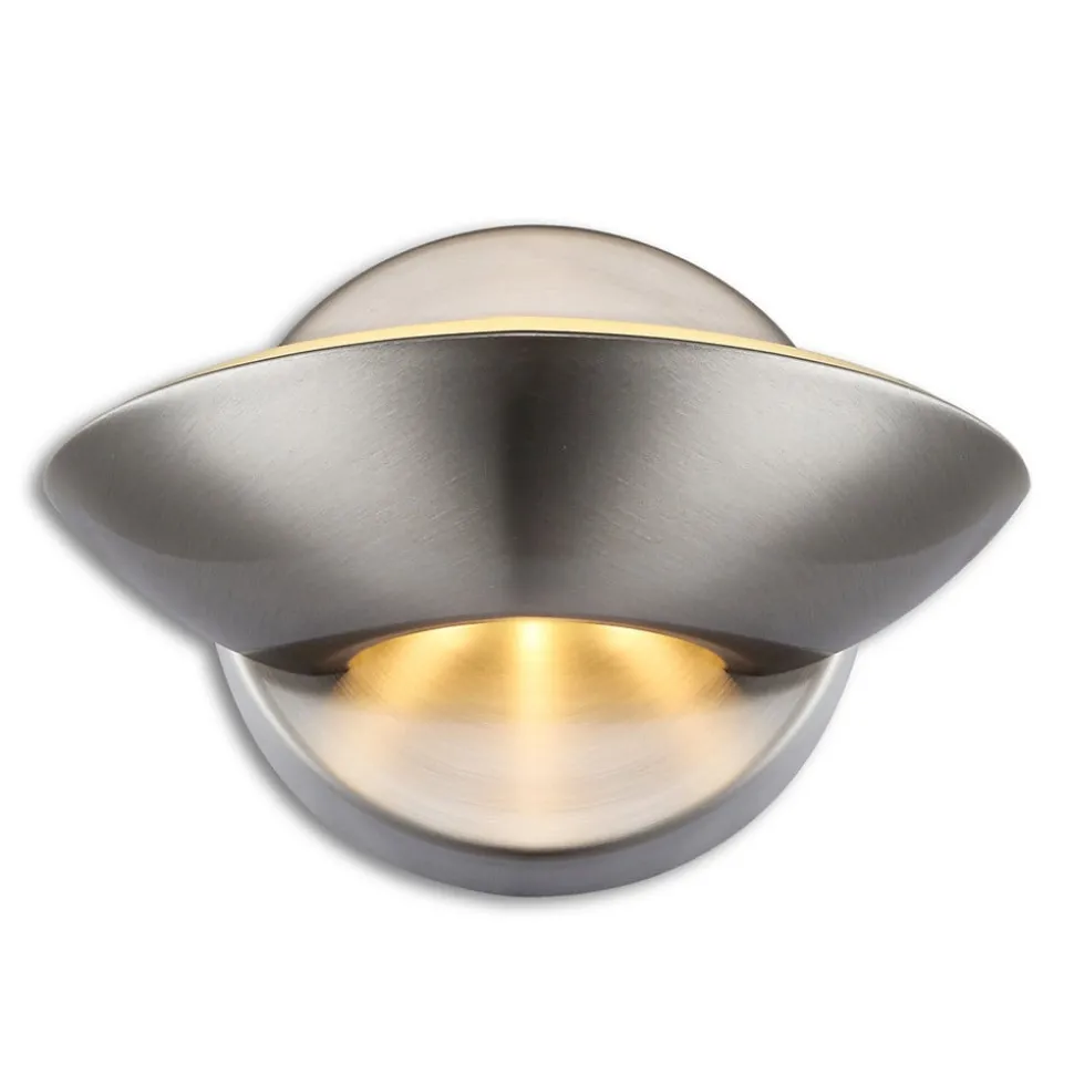 LED-wandlamp Cosimo, mat nikkel