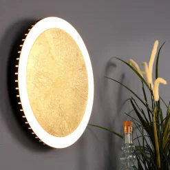 LED-wandlamp Moon Ø 30 cm, goud