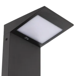 LED-wegepaal Soleil, antraciet, metaal, IP54, sensor
