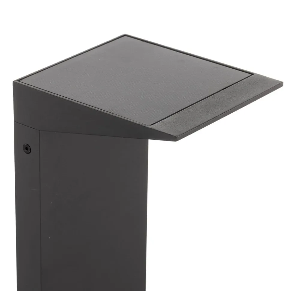 LED-wegepaal Soleil, antraciet, metaal, IP54, sensor