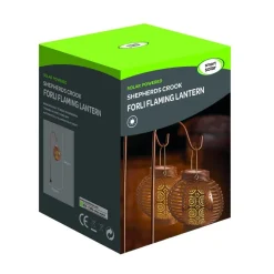 LED-zonne-aardpen Forli, vlameffect, set van 2, 93 cm, IP44