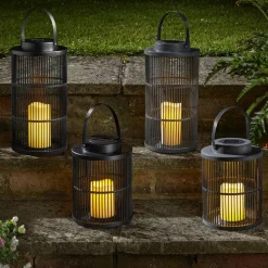 LED-zonnelantaarn Urban, zwart, hoogte 25 cm, IP44