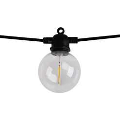 LED-zonnelichtketting CADENA, 2.500 K, zwart 10-lamps 10 m