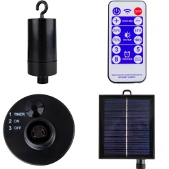 LED-zonnelichtketting CADENA, 2.500 K, zwart 10-lamps 10 m