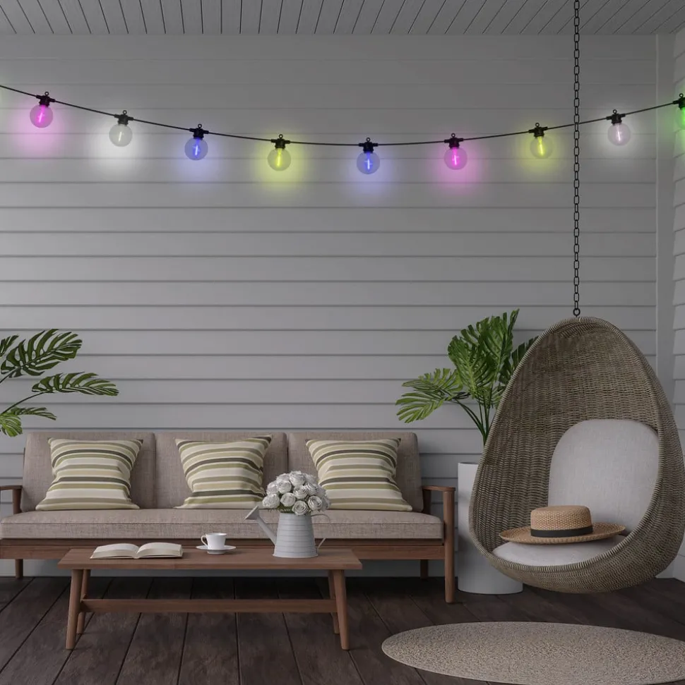 LED-zonnelichtketting CADENA, RGB, zwart, 10-lamps, 10 m