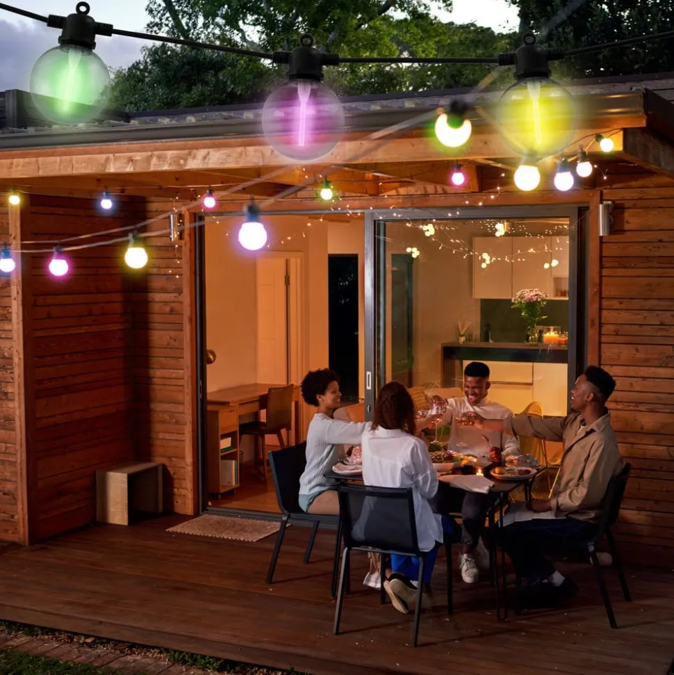 LED-zonnelichtketting CADENA, RGB, zwart, 10-lamps, 10 m