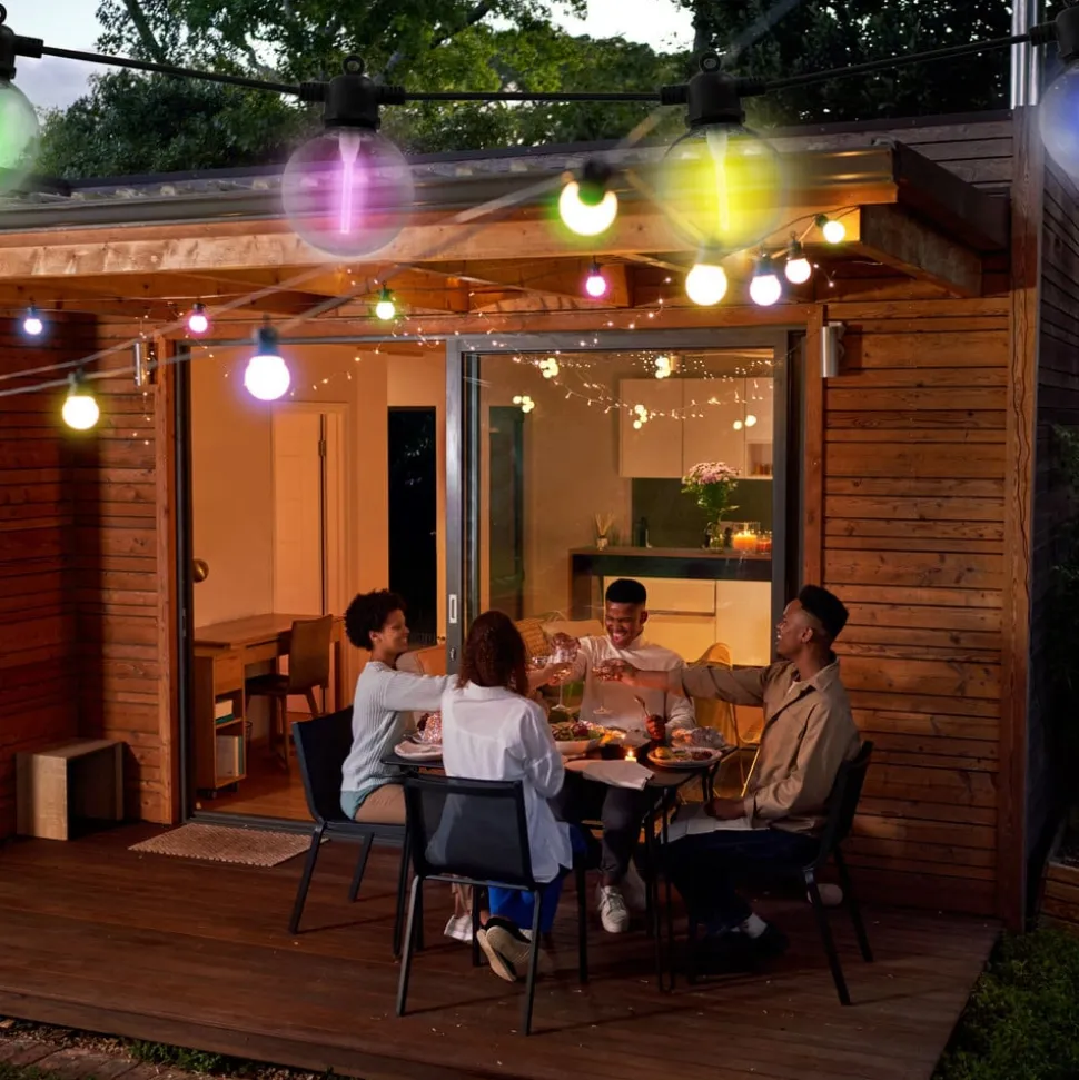 LED-zonnelichtketting CADENA, RGB, zwart, 10-lamps, 10 m