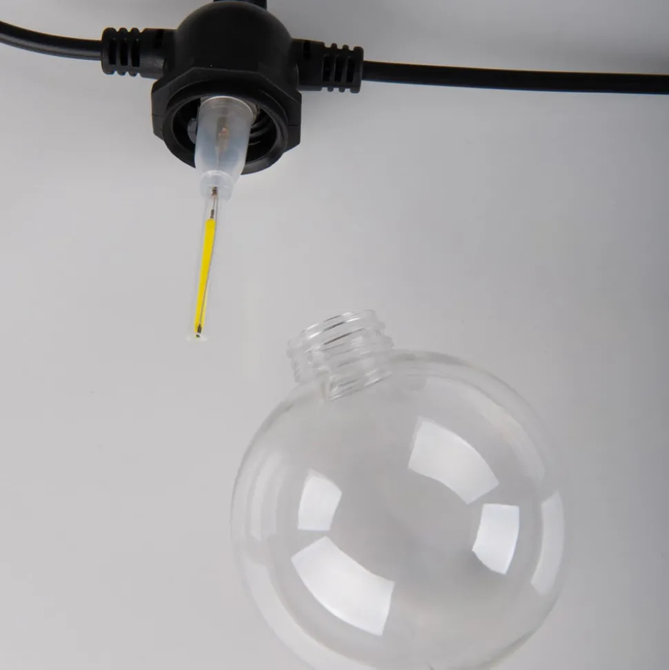 LED-zonnelichtketting CADENA, RGB, zwart, 10-lamps, 10 m