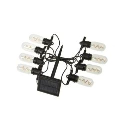 LED-zonnelichtketting Vintage 365, 8-lamps, glas, IP44