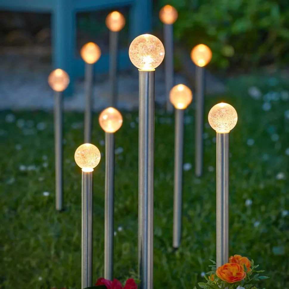 LED-zonnepaneel GlowBall, set van 10, 44 cm, IP44