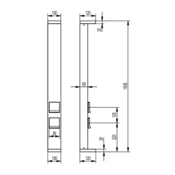 Lerna LED tuinpadverlichting, hoogte 100 cm, CCT, grijs, stopcontacten