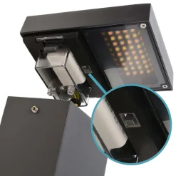 Lerna LED tuinpadverlichting, hoogte 100 cm, CCT, grijs, stopcontacten