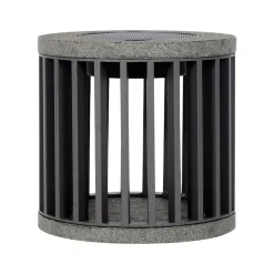 Les Jardins LED tafellamp op zonne-energie Halo, grijs, aluminium