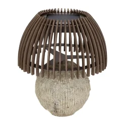 Les Jardins LED tafellamp Alba, grijs/beige, hoogte 41 cm