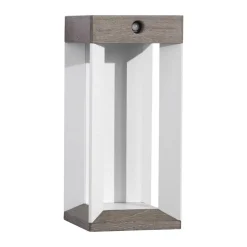 Les Jardins LED wandlamp op zonne-energie Teckalu, grijs/wit, 33 cm