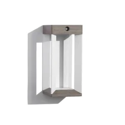 Les Jardins LED wandlamp op zonne-energie Teckalu, grijs/wit, 33 cm