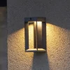 Les Jardins LED wandlamp op zonne-energie Teckalu, grijs/zwart