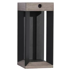 Les Jardins LED wandlamp op zonne-energie Teckalu, grijs/zwart