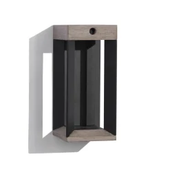 Les Jardins LED wandlamp op zonne-energie Teckalu, grijs/zwart