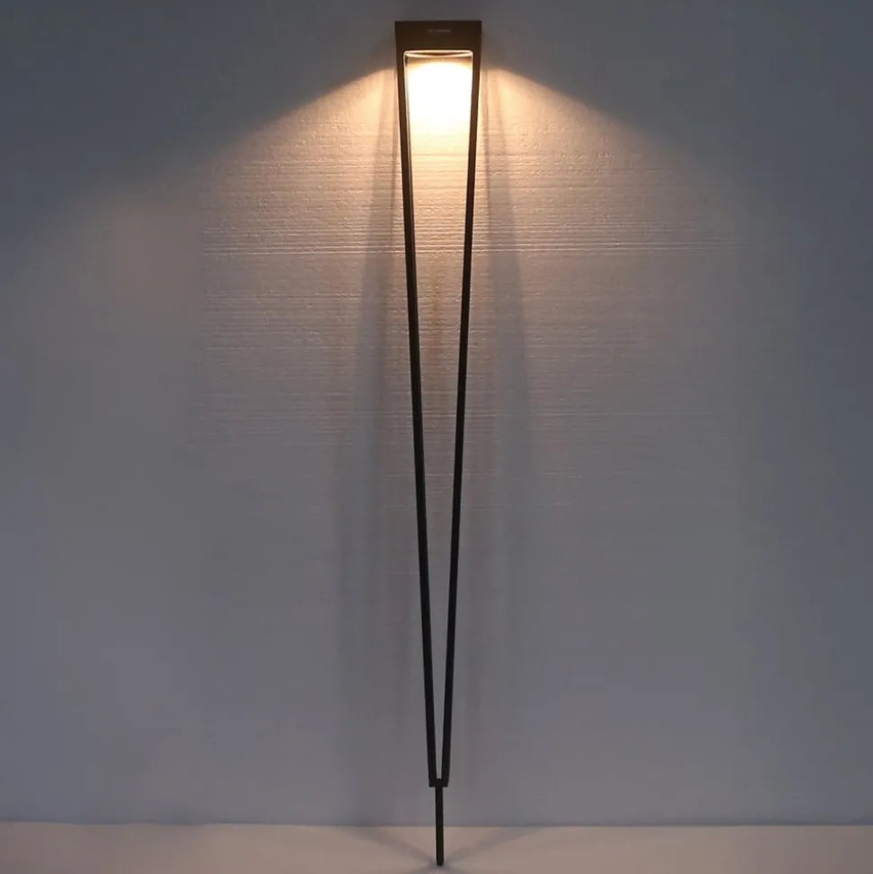 Les Jardins LED zaklamp op zonne-energie Tinka, corten, 90 cm, grondpin