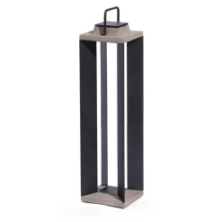 Les Jardins LED-lantaarn op zonne-energie Teckalu, grijs/zwart, 60 cm