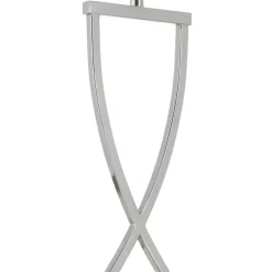 Leuke stoffen tafellamp Anni, chroom met wit