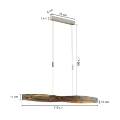 Lian LED hanglamp met geoxideerd oppervlak