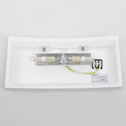 Licht gebogen wandlamp Leander, overschilderbaar