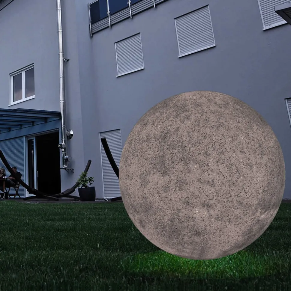 Lichtbol met grondspies, graniet, Ø 25cm