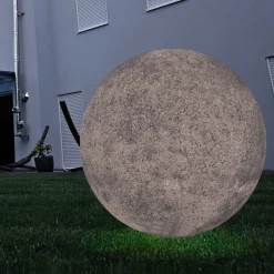 Lichtbol met grondspies, graniet, Ø 77cm