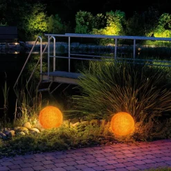 Lichtgevende decoratiebol Mundan, 30cm terracotta