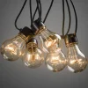 Lichtketting bier tuin 10x lamp helder amber