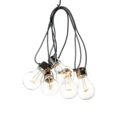 Lichtketting bier tuin 10x lamp helder amber