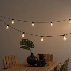 Lichtketting bier tuin 10x lamp helder amber