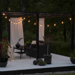 Lichtketting bier tuin 10x lamp helder amber