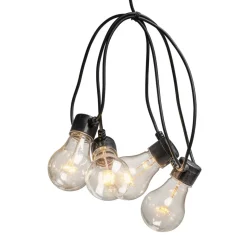 Lichtketting bier tuin 10x lamp helder amber