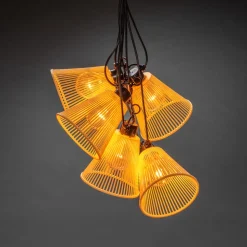 Lichtketting Biergarten basis set met kap geel