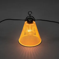 Lichtketting Biergarten basis set met kap geel